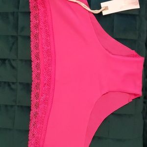 Jessica Simpson Laser cut hipster panty, hot pink, size large